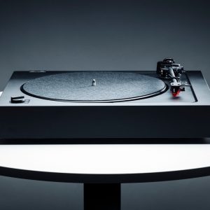 A2 Satin Black Frontview placed on a table
