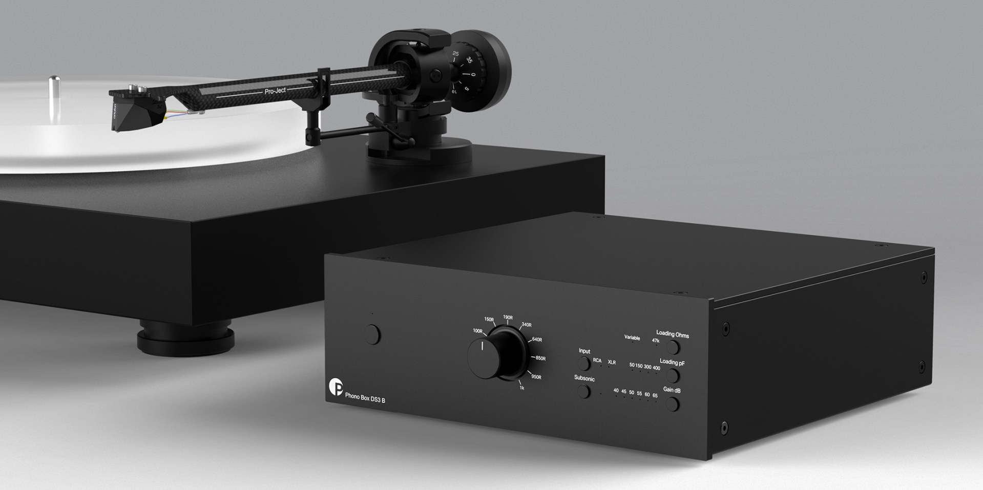 PhonoBoxDS3B - sideview Pro-Ject Amplifier